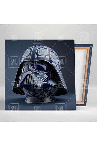 SML TABLO Star Wars Darth Wader Μάσκα Μαύρου Λόρδου Πλακάκι Κεραμικό Τετράγωνο Πίνακας ζωγραφικής σε καμβά