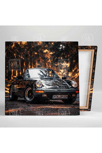 SML TABLO Legendary Nostalgia Car Vintage Car Square Canvas Painting