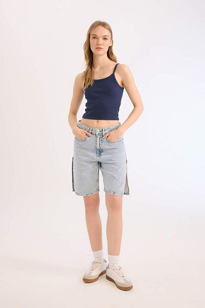 DeFacto Coool Fitted Ribbed Camisole Strap Tank Top B0563AX25SM