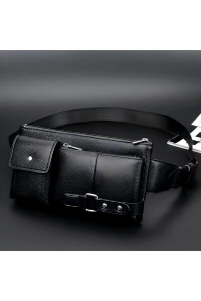 Generic Solid Color Daul Use Waist Bag Black