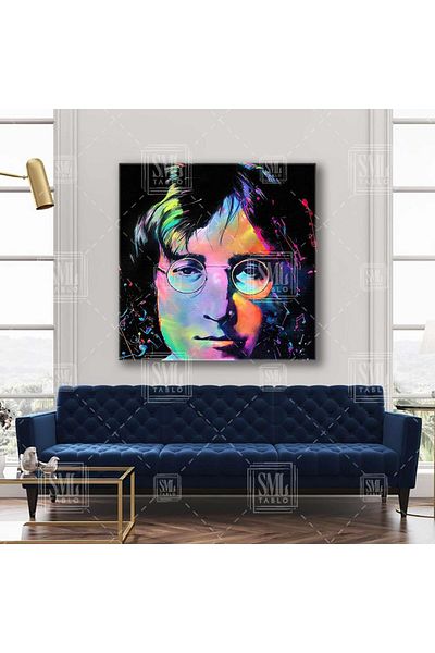 SML TABLO John Lennon Legendă Artist Muzician The Beatles Solist Imagine Square Canvas Print