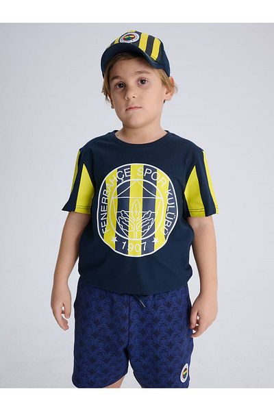 Fenerbahçe Colorful Logo Kids T-Shirt with Original Piece