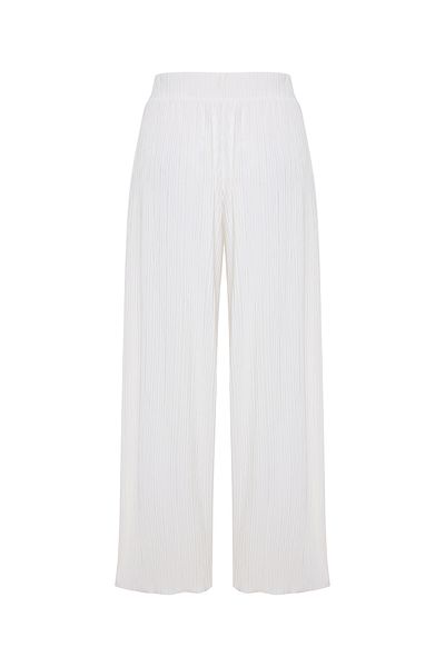 Mudo Wide Leg Pleated Waist Elastic Pants