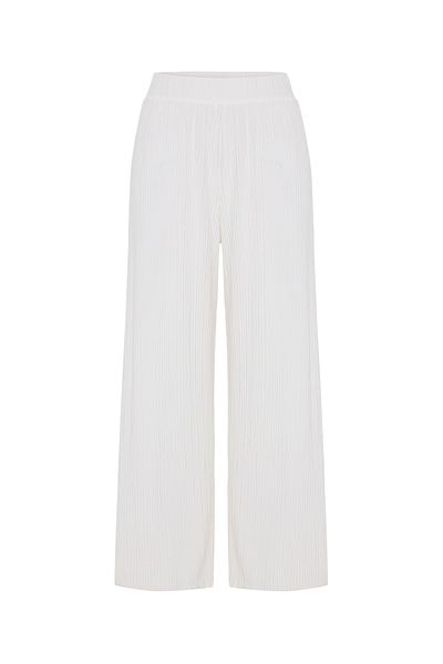 Mudo Wide Leg Pleated Waist Elastic Pants