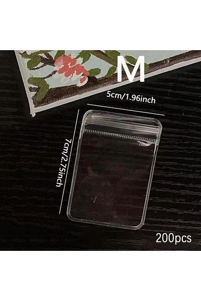 Choice M-200pcs 50pcs, Anti-oxidation Jewelry Bags, Clear Jewelry Zipper Bags, Small Jewelry Organizer, Rin