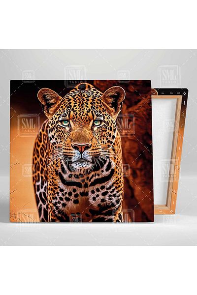 SML TABLO Tiger nobil care merge pe jos Animal carismatic pe gât pictură verticală pe pânză