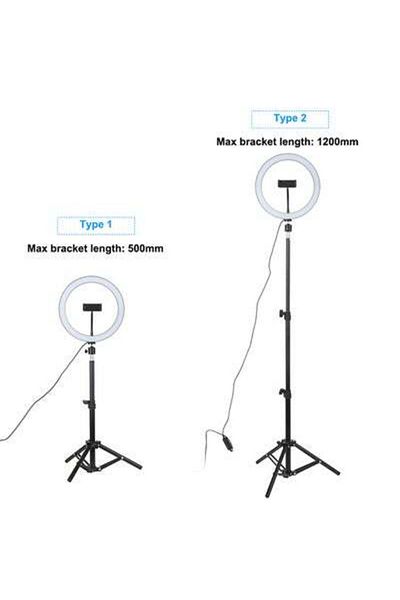 HALAMODO LED Selfie Camera Lamp With Telescopic Tripod Multicolour