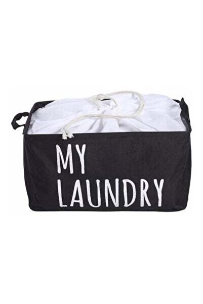 HALAMODO Laundry Storage Bag Black/White 47x32x3centimeter