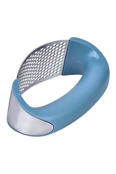 HALAMODO Stainless Steel Garlic Press Dark Blue/Silver 12x6x6centimeter