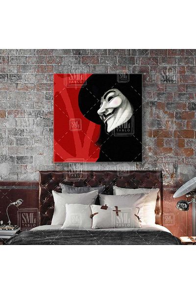 SML TABLO V For Vendetta Ταινία Μάσκα Ιδέες Οι επιτραπέζιοι τετράγωνοι καμβάς δεν ζητούν τον κύριο