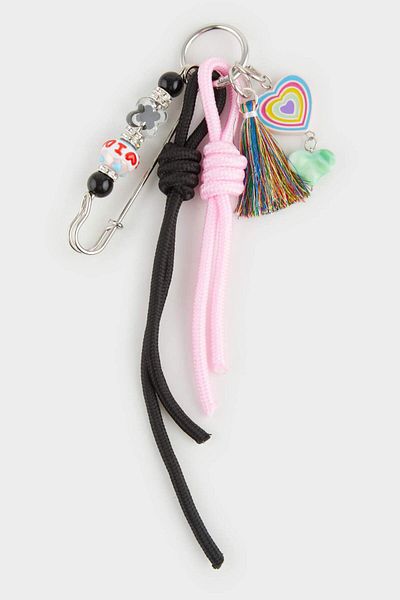 DeFacto Women's Drawstring Colorful Charm Keychain E9706Axns