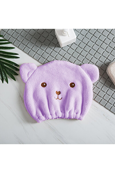 Choice3 Purple Super Absorbent Hair Drying Bath Towel Cap Cute Cartoon Bear M...
