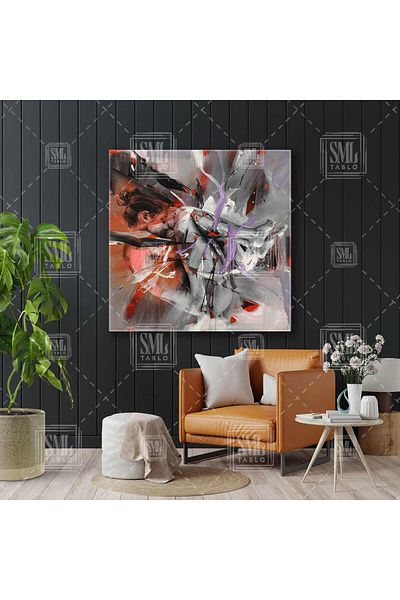 SML TABLO Sleeping Model Abstract Art Διακοσμητικό τετράγωνο καμβά