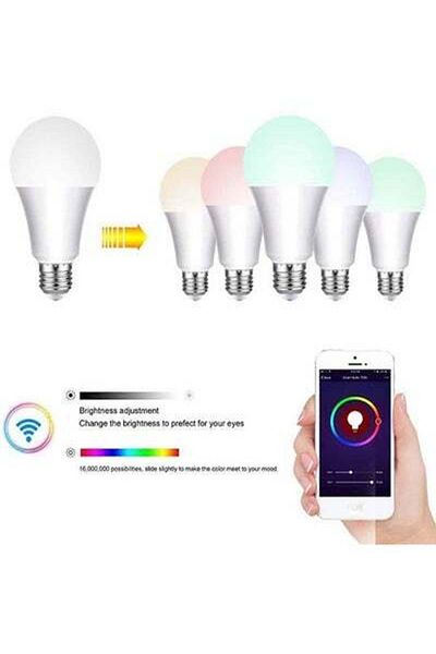 HALAMODO Remote Control Smart LED Bulb White 13.5x6.5x6.5cm
