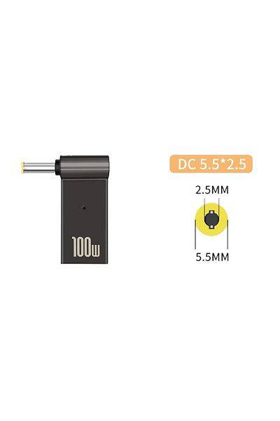DIXSG 5.5-2.5mm 100w Usb Type C Fast Charging Adapter Plug Connector Universal Usb C Laptop Charger Conve