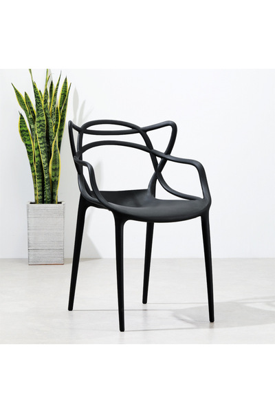 MAPLE HOME DECORATION كراسي طعام منزلية مصنوعة من البلاستيك قابلة للتكديس من ...