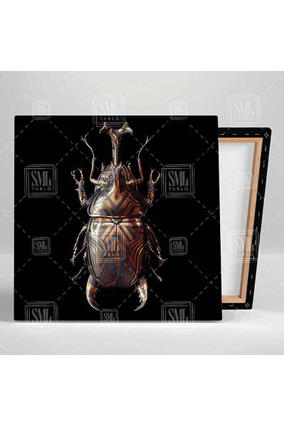 SML TABLO Set de 3 combinații triplă de insecte exotice cu detalii din bronz