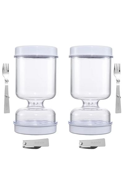 Choice Second floor Medium 2pcs Dry-wet Separation Pickle Vegetable Jar Hourglass Type Pickled Juice-Separa