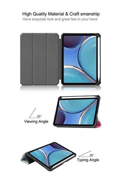 HALAMODO حافظة واقية سوداء ناعمة مع فتحة للقلم لجهاز iPad Mini 6 2021