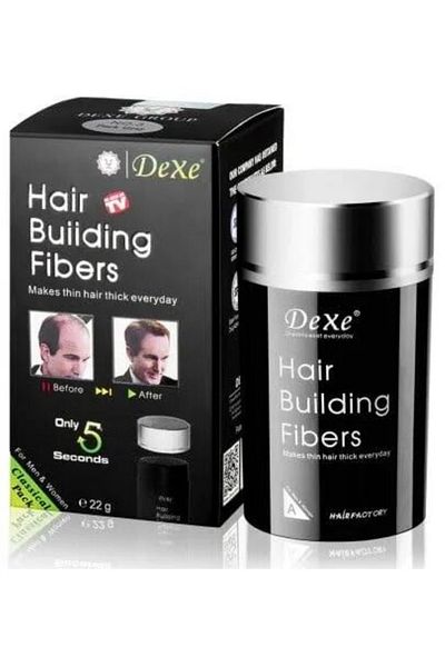 Dexe Dixie Powder for Covering Hair Gaps, Black Brown, 22g