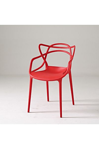 MAPLE HOME DECORATION Maple Home Dining Chairs Plastic Stacking Modern Indoor Outdoor Molded Kitchen Dining Room Chair