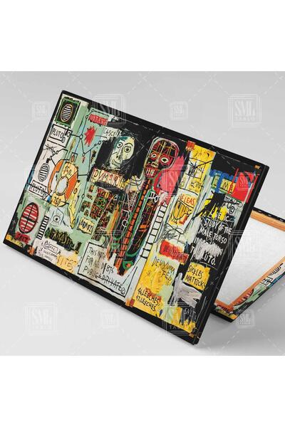 SML TABLO Jean Michel Basquiat Modern Sanat Başyapıt Yatay Kanvas Tablo