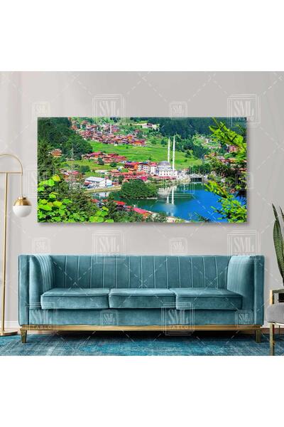 SML TABLO Uzungöl Trabzon Camii Yayla Enine Yatay Kanvas Tablo