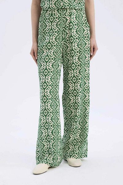 DeFacto New Season Regular Fit Wide Loose Leg Patterned Palazzo Trousers