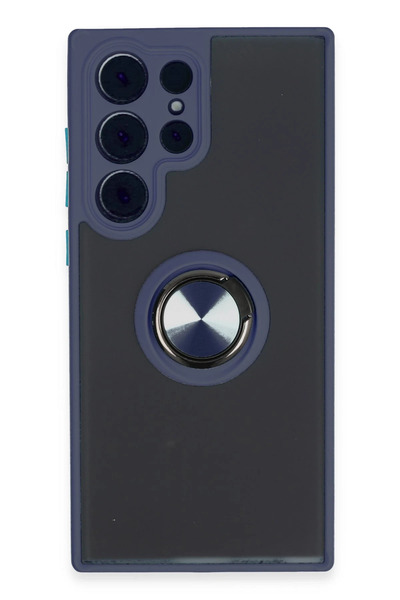 NewFace حافظة سامسونج جالاكسي S23 الترا غطاء سيليكون مونتريال مع حلقة - أزرق ...