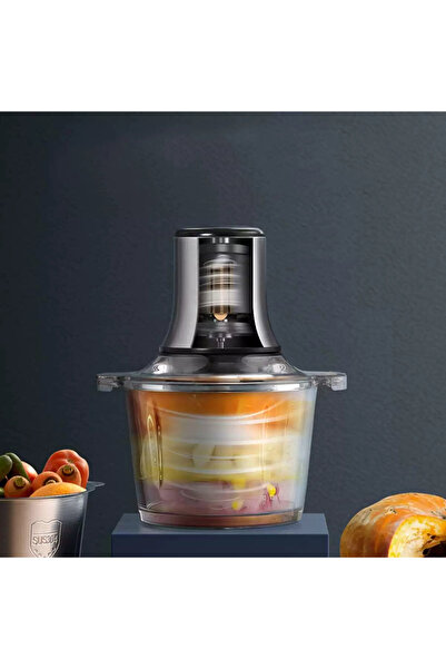 SOKANY Tocător electric SK-7015, 4 lame din oțel inoxidabil, 800 W, 4,5 l, recipient din oțel inoxidabil