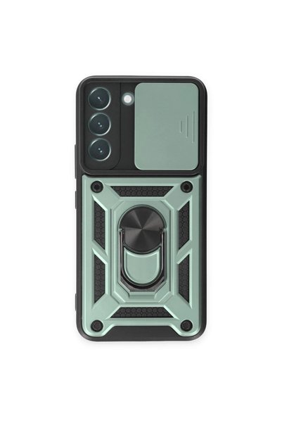 New Face Samsung Galaxy S23 Case Pars Lens Ring Silicone - Green Gnzrz