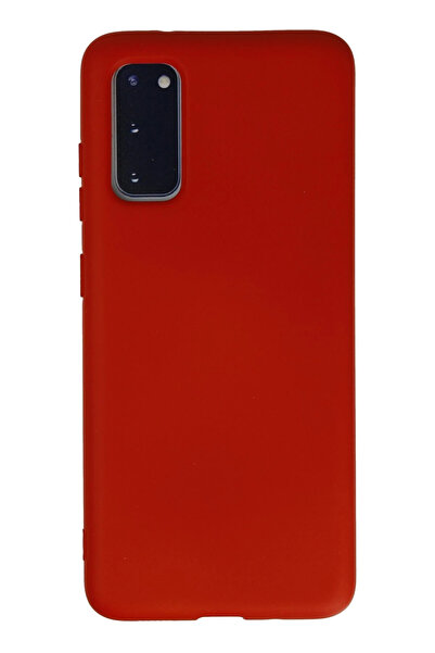 NewFace حافظة سامسونج جالاكسي S20 نانو من الداخل سيليكون مخملي - أحمر 1493013709