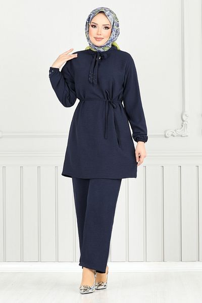 ModaMerve İnci Λεπτομέρεια Hijab Suit 329HBS932-M Laci