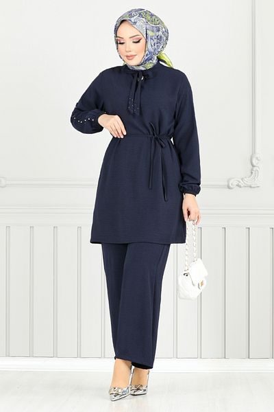 ModaMerve İnci Λεπτομέρεια Hijab Suit 329HBS932-M Laci