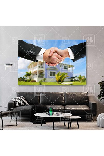 SML TABLO Emlak Ofisi Real Estate Anlaşma Tokolaşma El Sıkışma Emlakçı Bina İ...