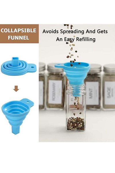 COOYA 36 Glass Spice Jars, Spice Containers with with Bamboo Shaker Lids and Funnel, Sets for Kitchen