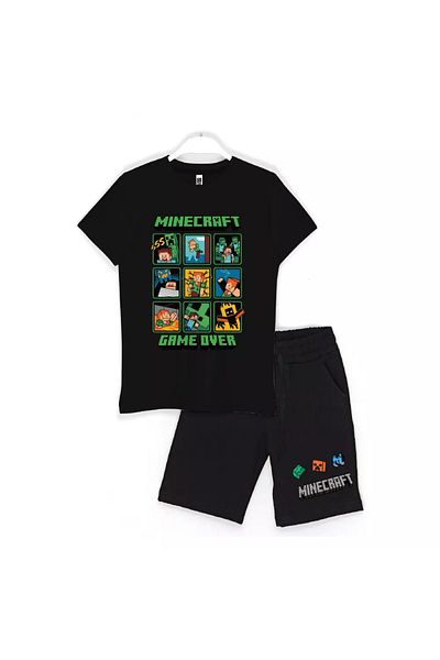 Built By Crazy Set de pantaloni scurți pentru copii Miner Game Over