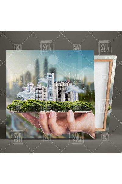 SML TABLO Cityscape Urban Planning Εξωλέμβια Γραφείο Ακινήτων Πλατεία Καμβάς