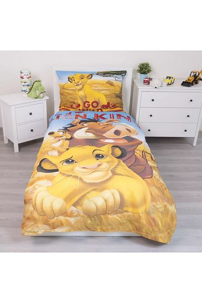King Lion 2-piece bedding set, Duvet cover, 140x200 cm, pillowcase, 70x90 cm, Multicolor, The Lion King