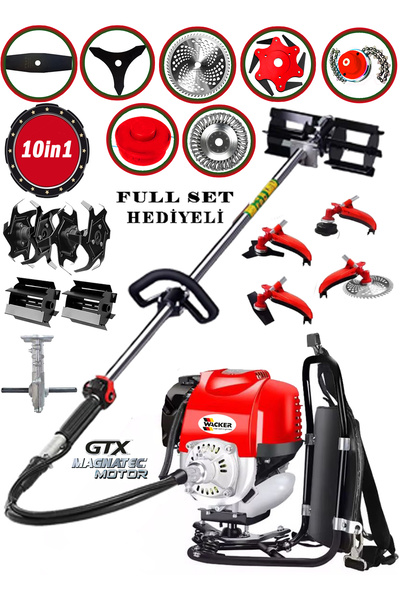 Wacker Pro Germany 10 In 1 Wg-2400 Tarla Seti Sırt Tipi Tırpan Toprak Eşeleme...