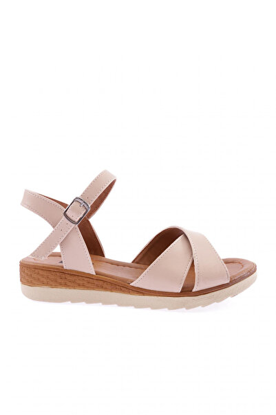 DGN Women's Cross Strap Ankle Sandals Nude 21633102