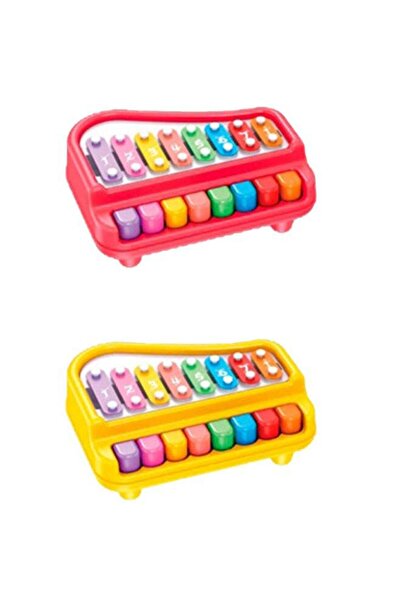 Yelajoy لعبة بيانو إكسيليفون للأطفال، عبوة من قطعتين، لتعليم الموسيقى لمرحلة ...