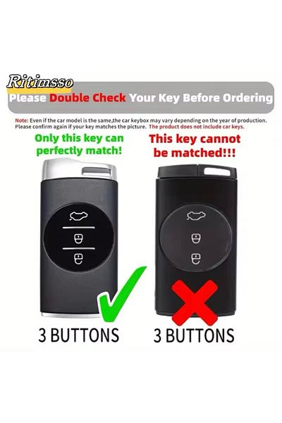 YıldızTuning Key Case Cover for Chery Tiggo 7 Pro Transparent-Smoked