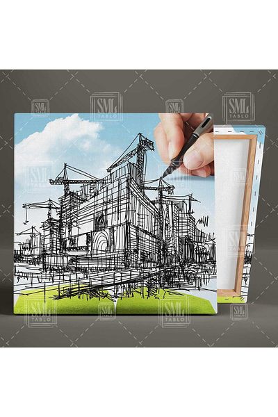 SML TABLO Planificarea orașului Inginerie de construcții Supravegherea clădirilor Clădirea orașului Pictură pe pânză pătrată