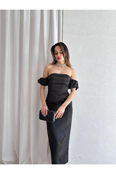 Mooi Butik BELİNDA Φόρεμα Maxi 3870 - Μαύρο