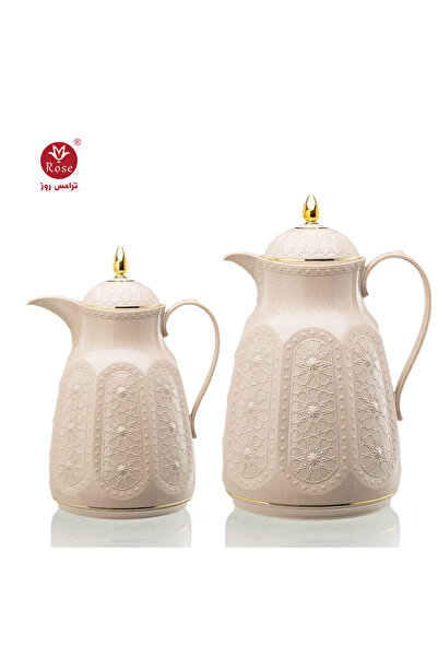 Rose Rs-132-Islamic pattern tea and coffee thermos set consisting of 2 rose t...
