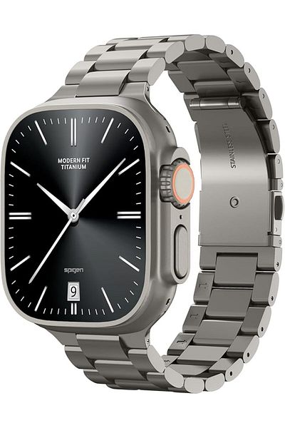 Spigen Modern Fit Premium Real Titanium Band for Apple Watch Ultra Strap - Natural Titanium