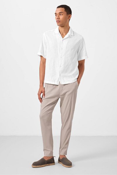 TOMMY LIFE Ανδρικό παντελόνι Stone Standard Fit Woven Ελαφρύ εύκαμπτο Chino - 82177