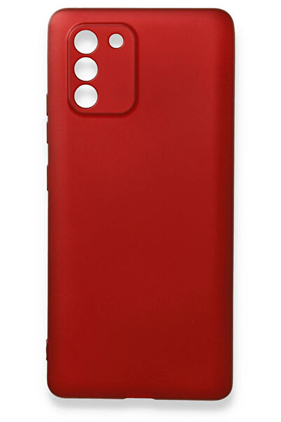 NewFace حافظة سامسونج جالاكسي A91 / S10 لايت سيليكون أول - أحمر كلاريت 149330...