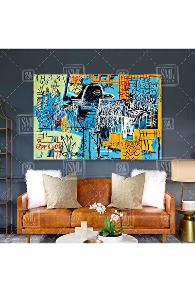 SML TABLO Jean Michel    Kuş Modern Sanat Yatay Kanvas Tablo